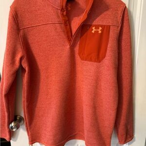 Under Armour Orange Fleece Pullover NWOT